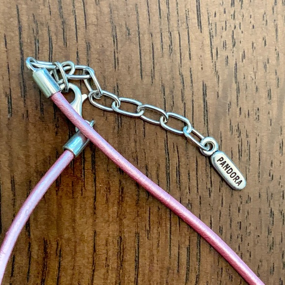 Pandora Leather Corded Necklace with Ballet Charm - Picture 4 of 5